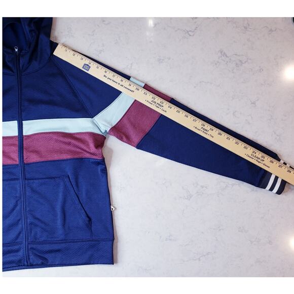 COTOPAXI Bandera Crew Full Zip Hoodie Jacket Blue Burgundy Women's Small ~ EUC - Picture 11 of 12